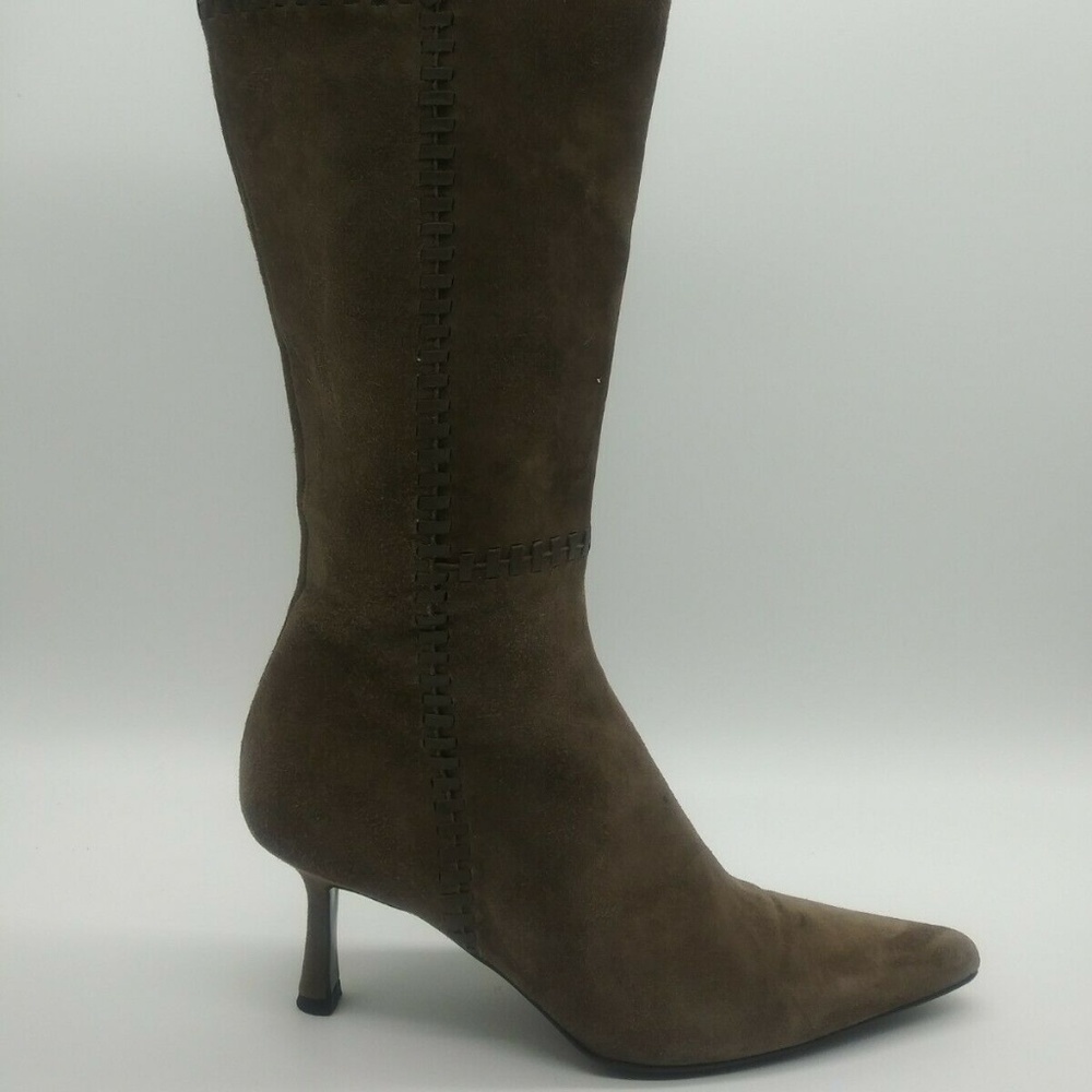 Ballin Zip High Heel Pointy Toe Knee Boots 37.5
